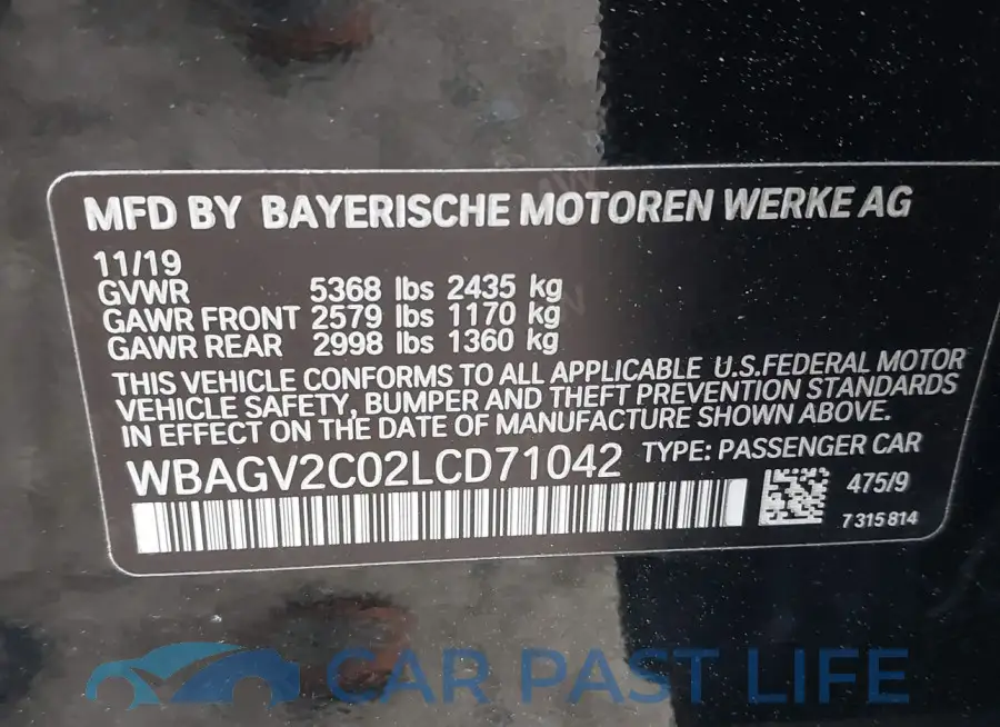 WBAGV2C02LCD71042# 9