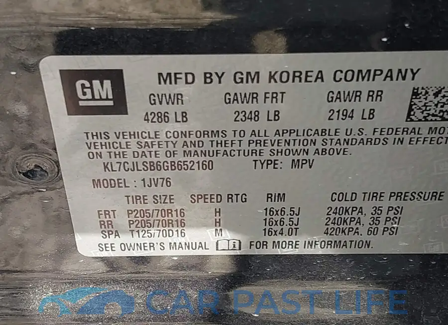 KL7CJLSB6GB652160# 9