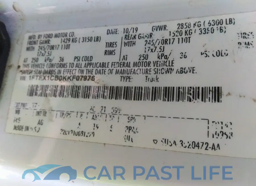 1FTEX1CB0KKF07976# 9