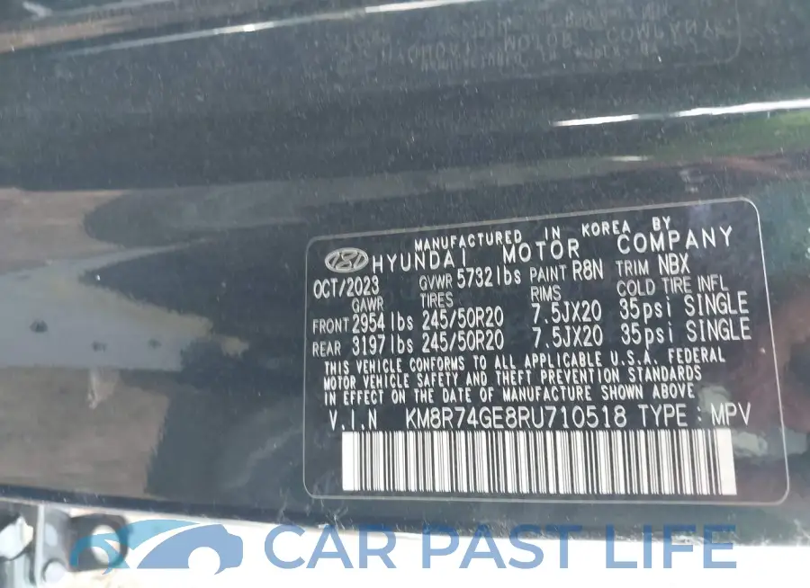 KM8R74GE8RU710518# 9