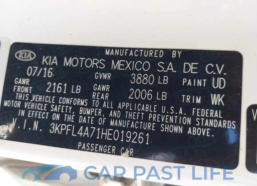 3KPFL4A71HE019261# 9