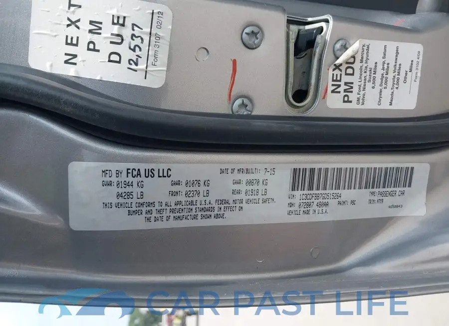 1C3CDFBB7GD515264# 9