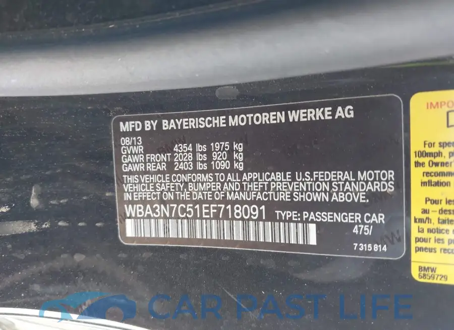 WBA3N7C51EF718091# 9
