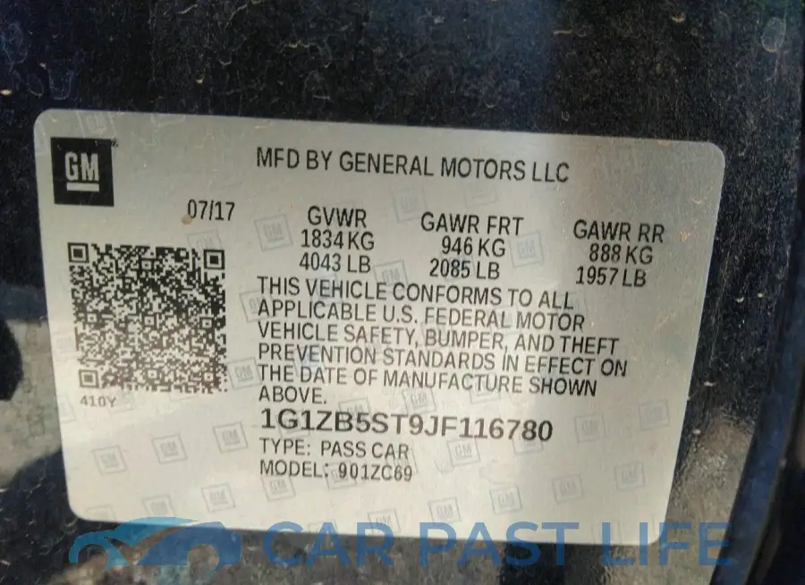 1G1ZB5ST9JF116780# 9