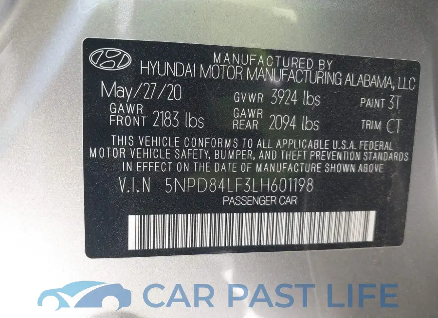 5NPD84LF3LH601198# 9