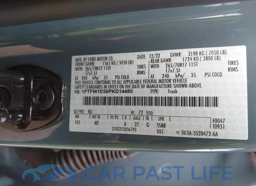 1FTFW1E56PKD14480# 9