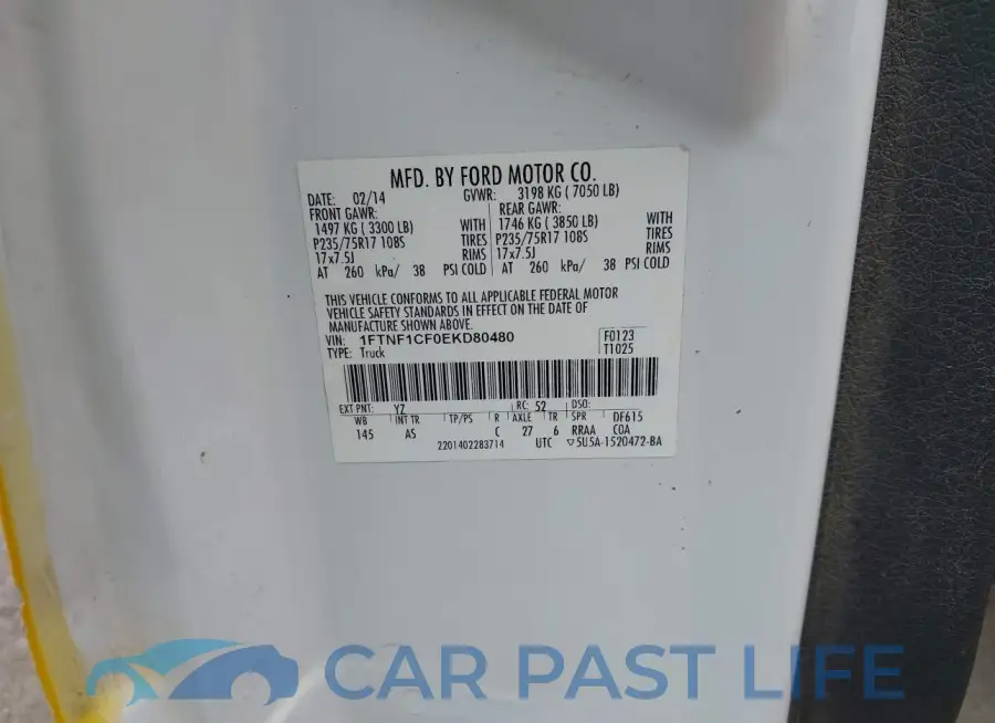 1FTNF1CF0EKD80480# 9