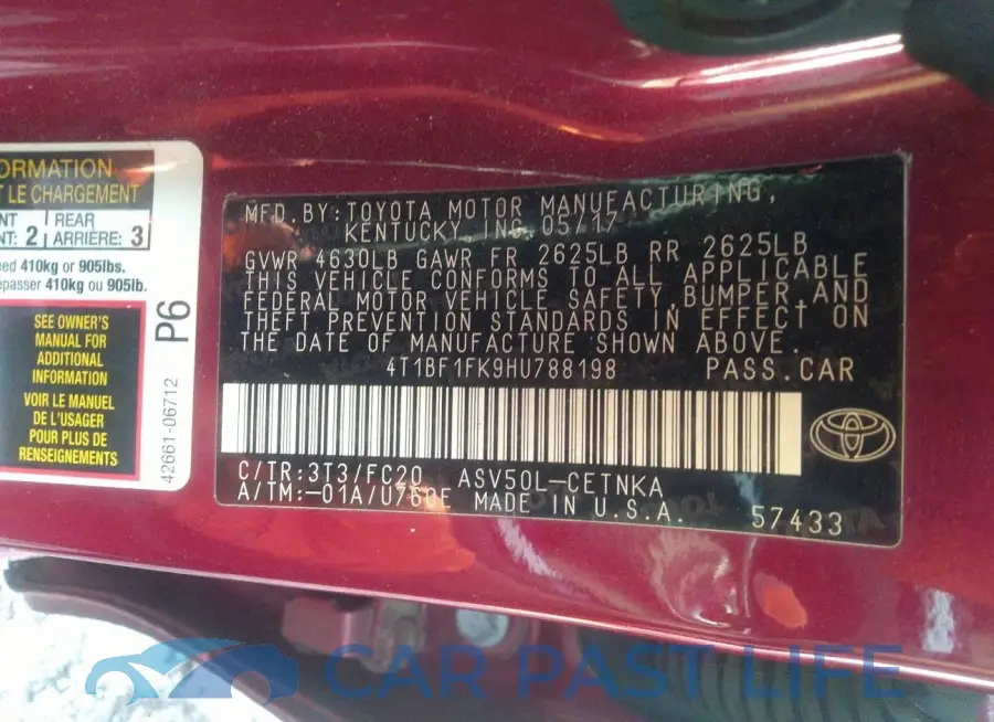 4T1BF1FK9HU788198# 9