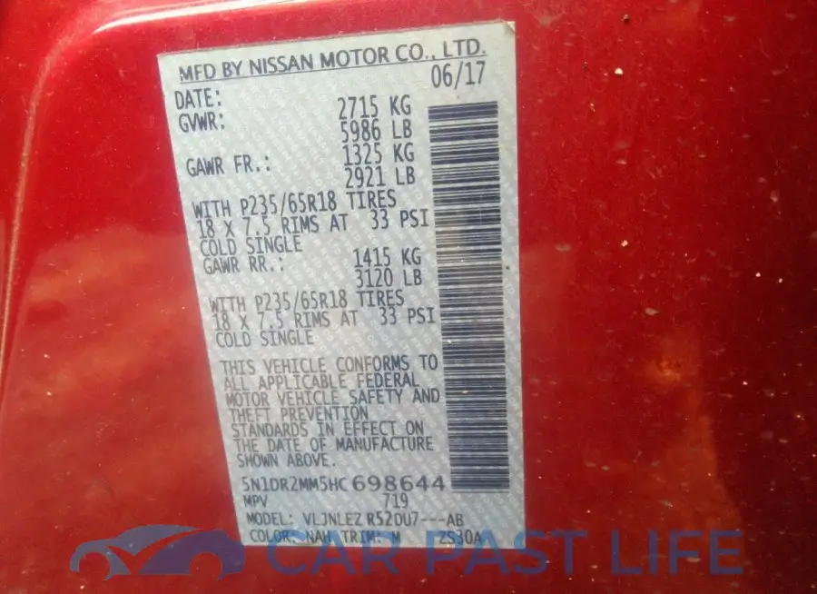 5N1DR2MM5HC698644# 9