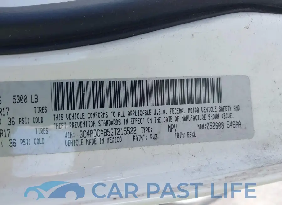 3C4PDCAB5GT215522# 9