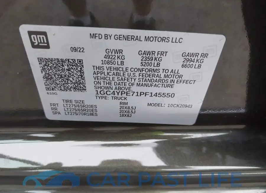 1GC4YPE71PF145550# 8