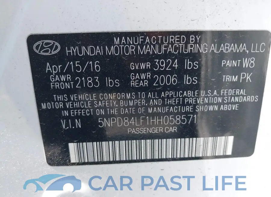 5NPD84LF1HH058571# 9