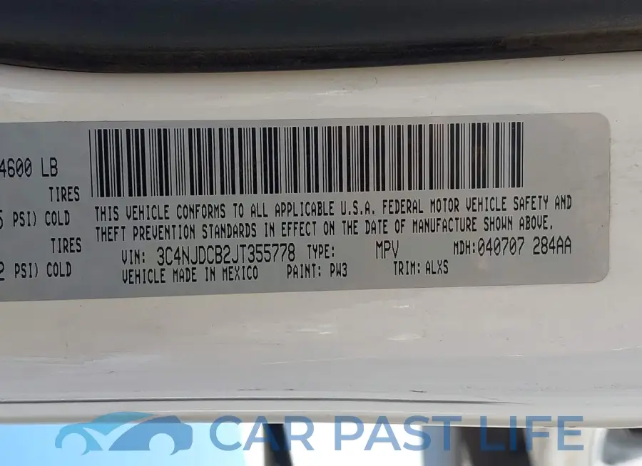 3C4NJDCB2JT355778# 9