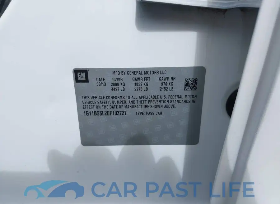 1G11B5SL2EF103727# 9