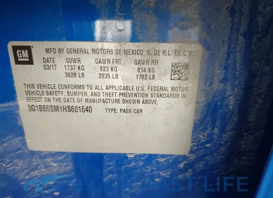 3G1BE6SM1HS601640# 9