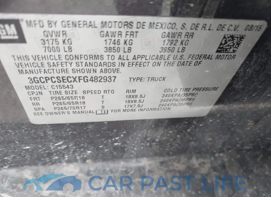 3GCPCSECXFG482937# 9