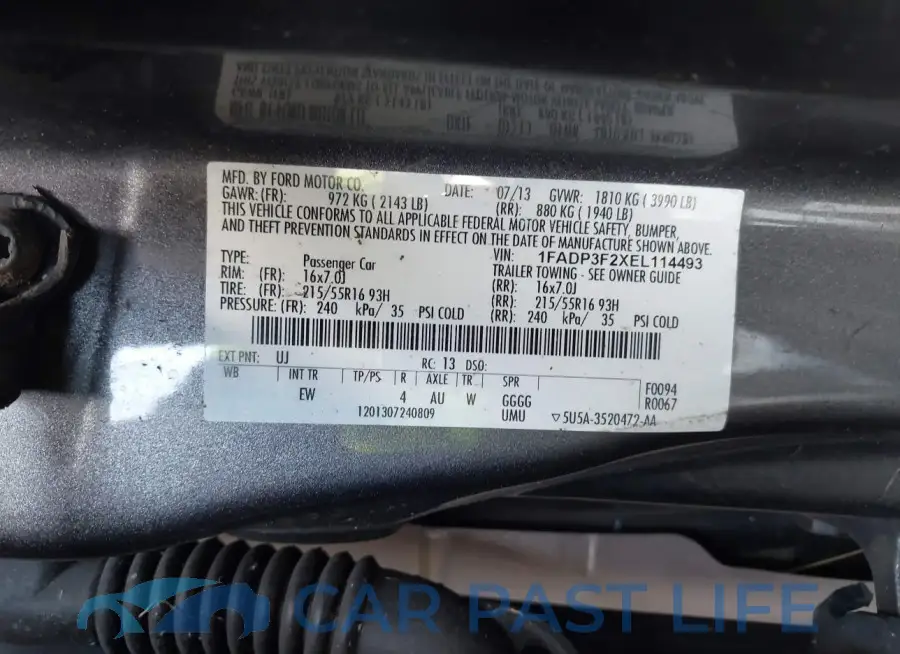 1FADP3F2XEL114493# 9