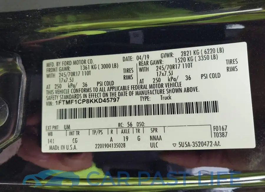 1FTMF1CP8KKD45797# 9