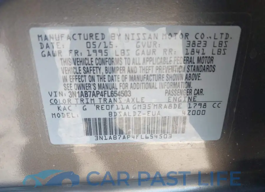 3N1AB7AP4FL654503# 9