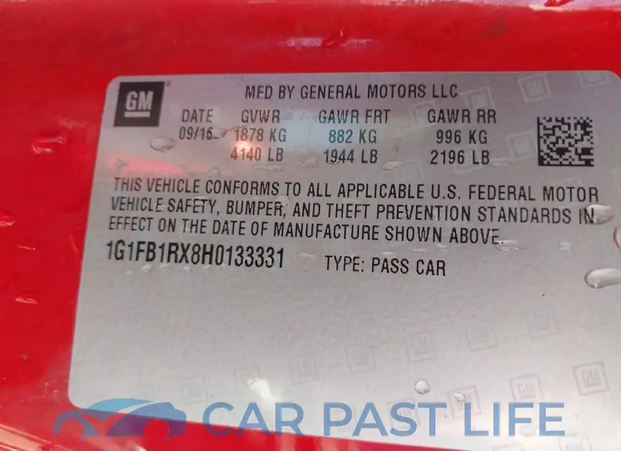 1G1FB1RX8H0133331# 9