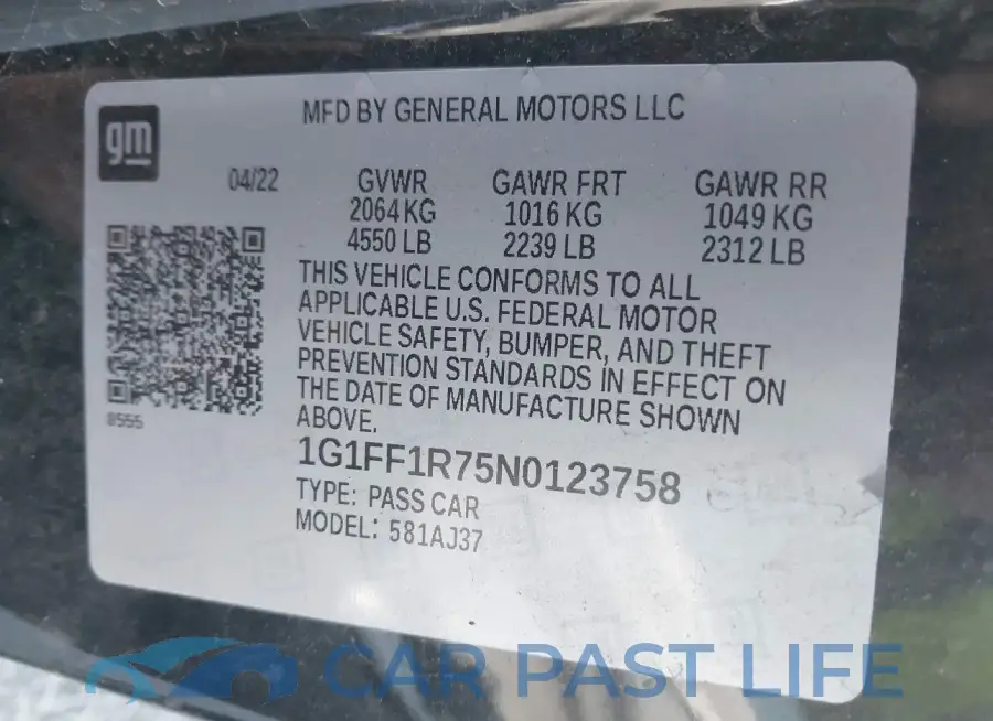 1G1FF1R75N0123758# 9