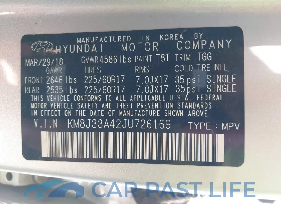 KM8J33A42JU726169# 9