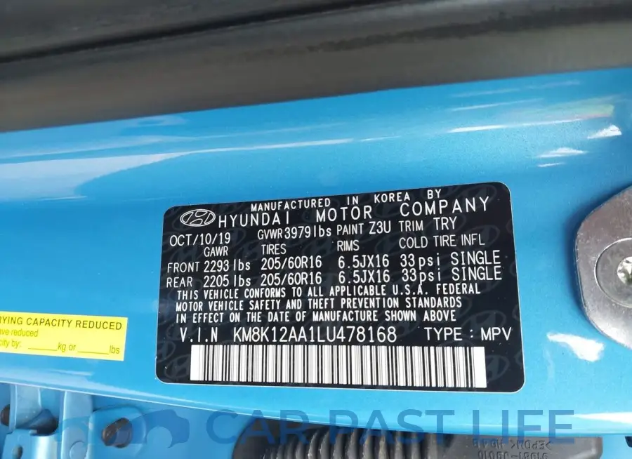 KM8K12AA1LU478168# 9