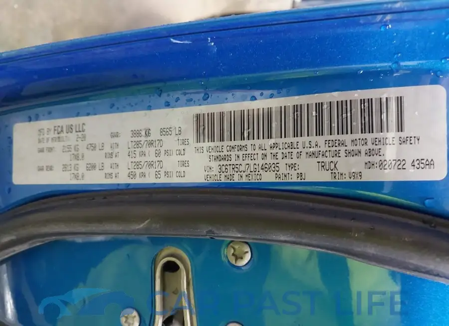 3C6TR5CJ7LG146035# 9