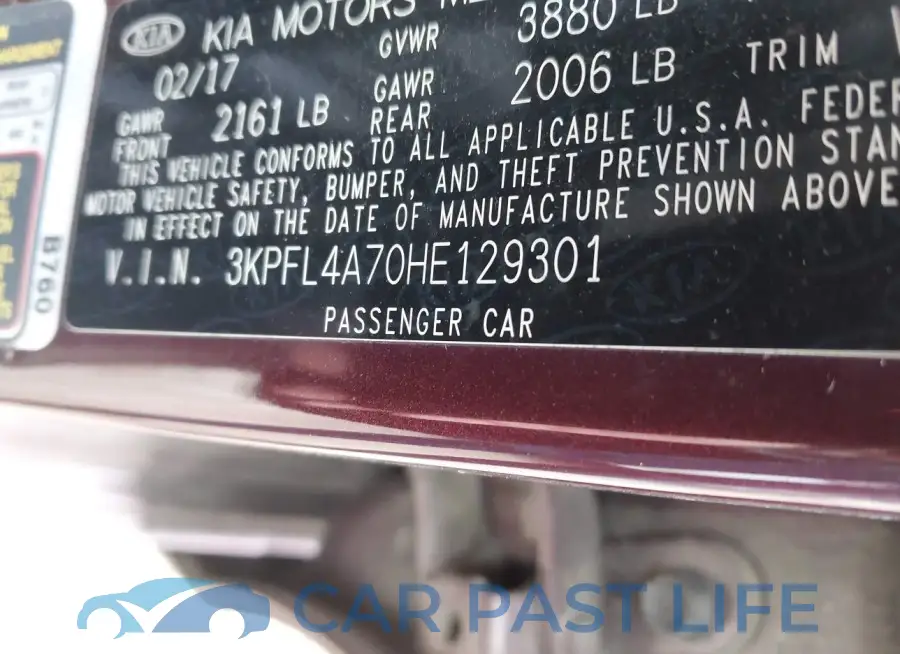 3KPFL4A70HE129301# 9
