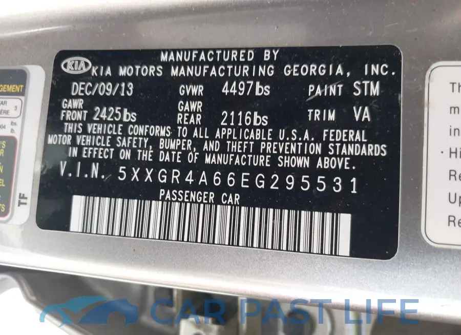 5XXGR4A66EG295531# 9