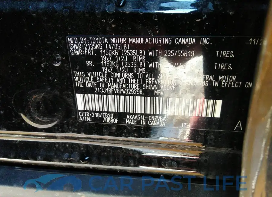 2T3J1RFV8PW329298# 9