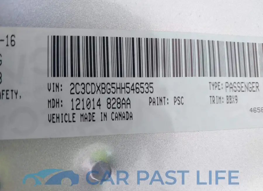2C3CDXBG5HH546535# 9