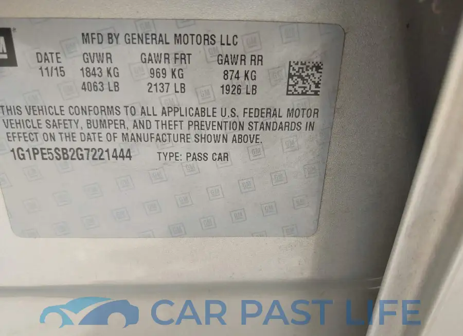 1G1PE5SB2G7221444# 9