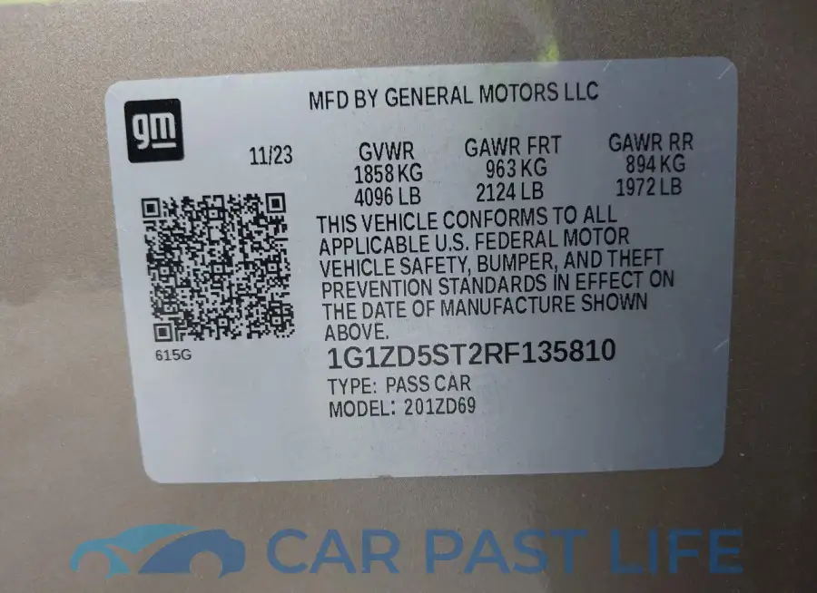 1G1ZD5ST2RF135810# 9