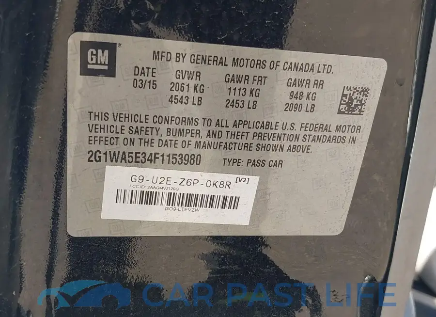 2G1WA5E34F1153980# 9