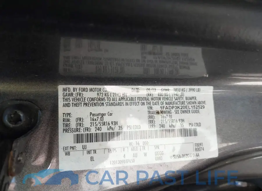 1FADP3K20EL152529# 9