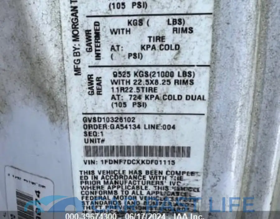 1FDNF7DCXKDF01115# 7
