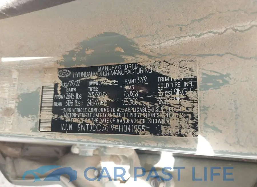5NTJDDAF9PH041955# 9