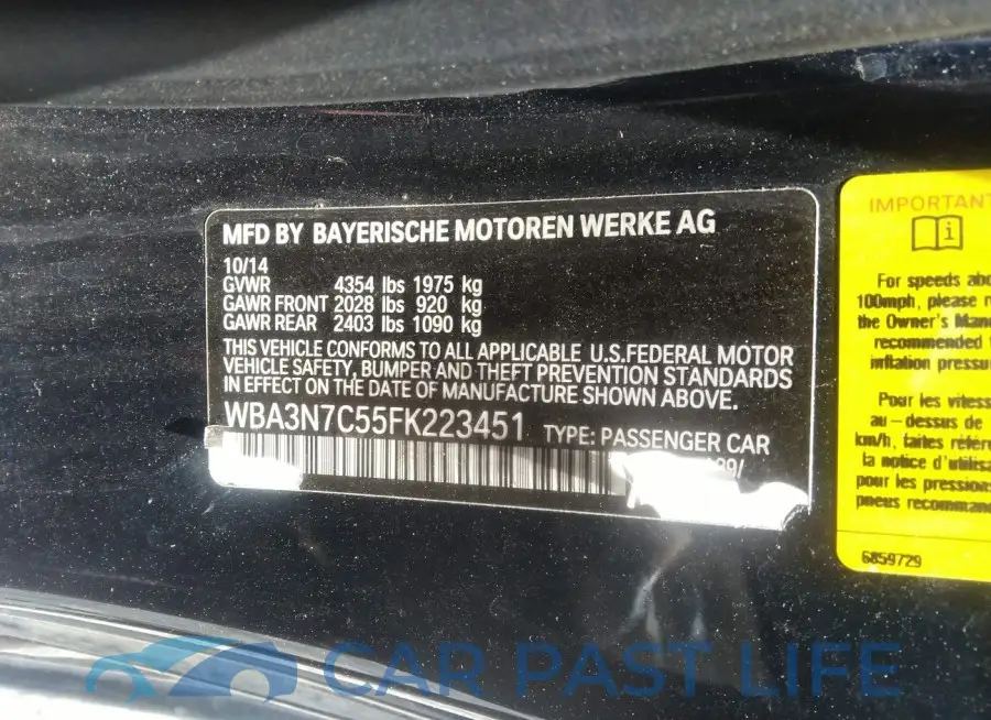 WBA3N7C55FK223451# 9