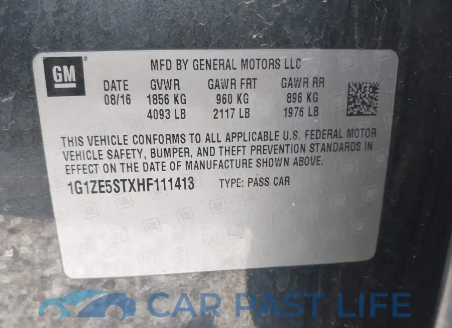 1G1ZE5STXHF111413# 9