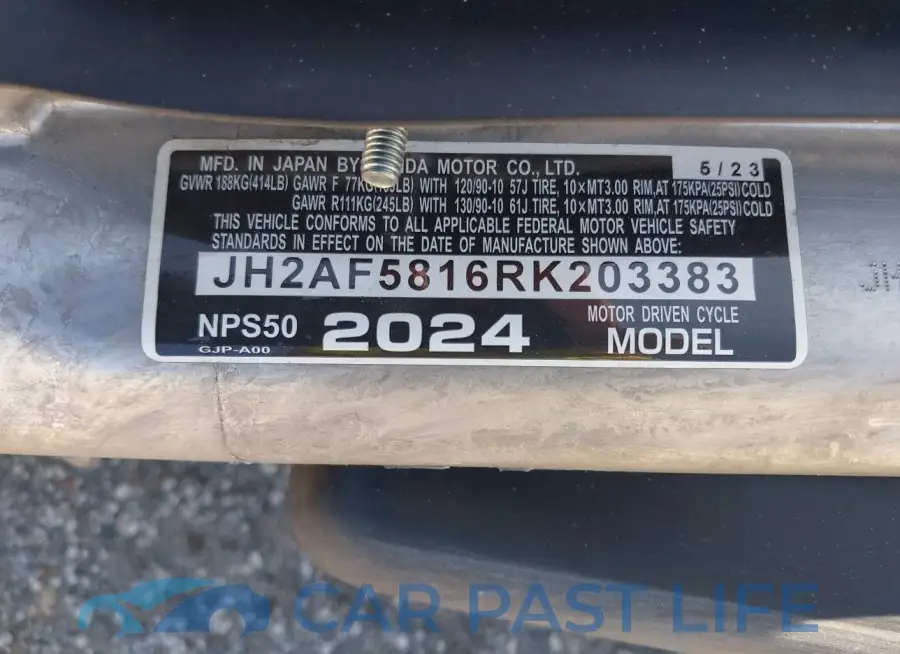 JH2AF5816RK203383# 10