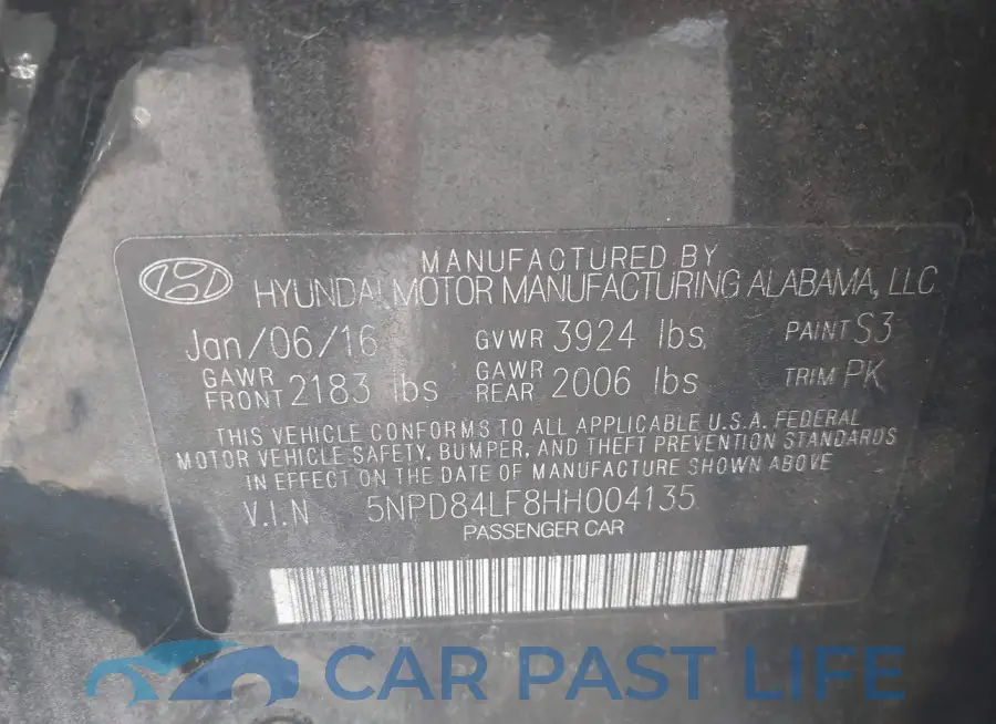5NPD84LF8HH004135# 9