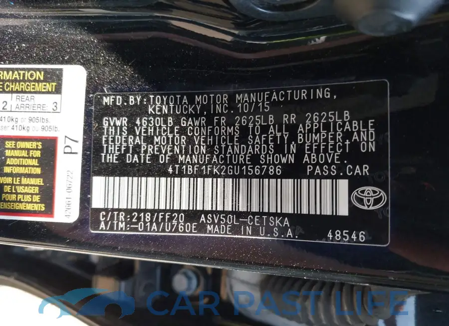 4T1BF1FK2GU156786# 9