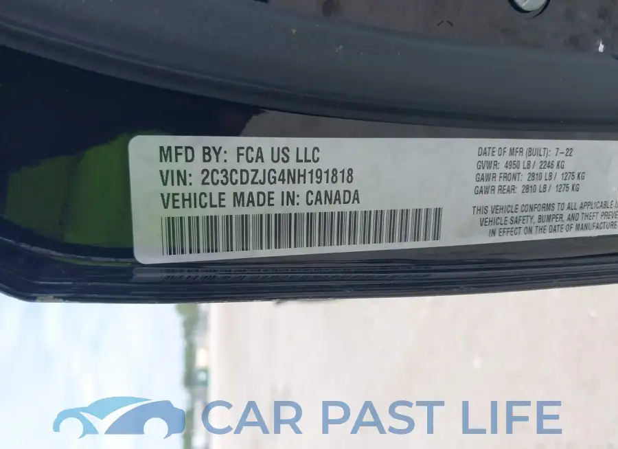 2C3CDZJG4NH191818# 9