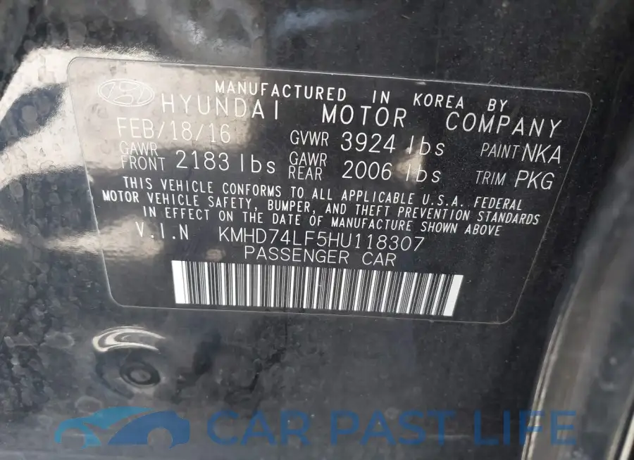 KMHD74LF5HU118307# 9