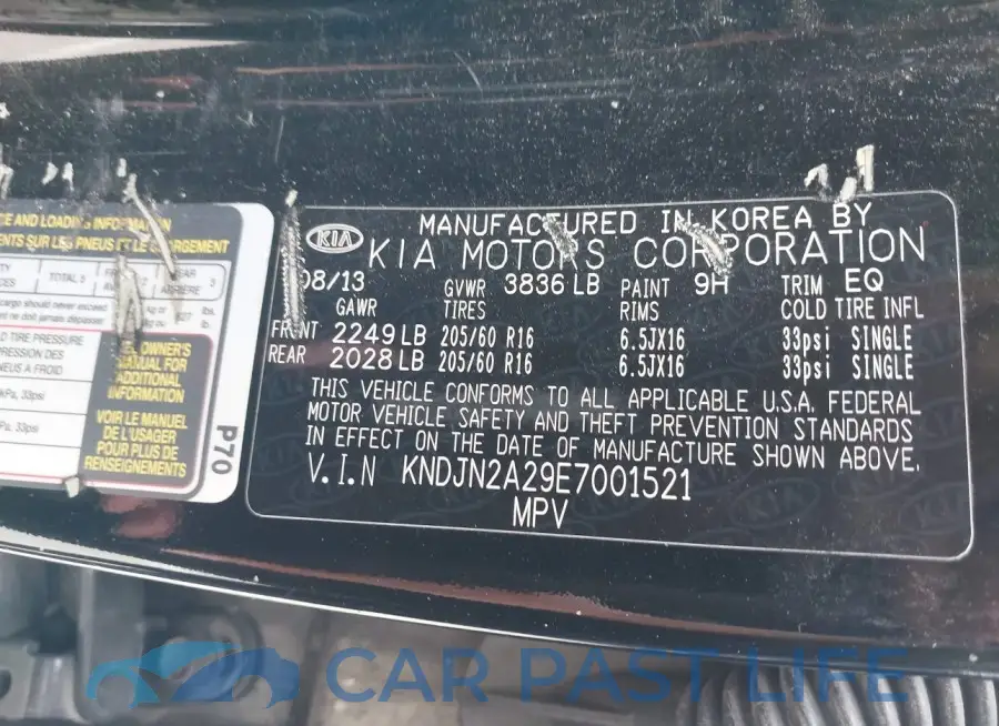 KNDJN2A29E7001521# 9