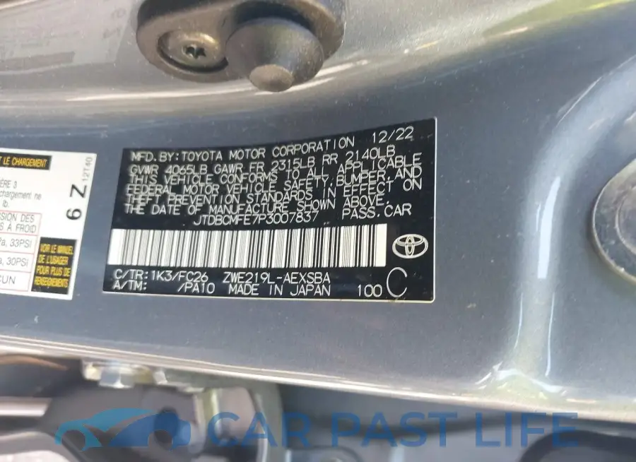 JTDBCMFE7P3007837# 9