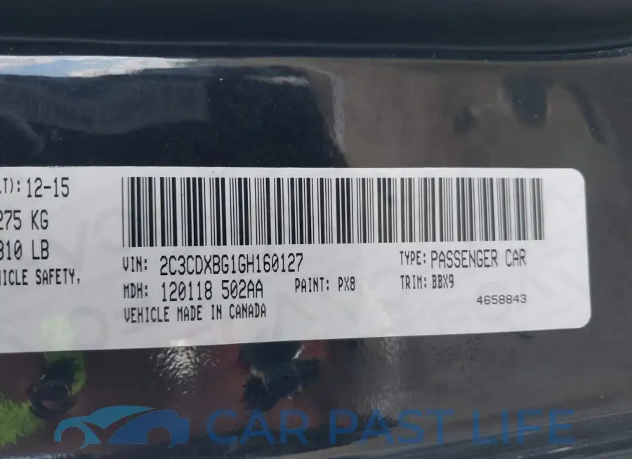 2C3CDXBG1GH160127# 9