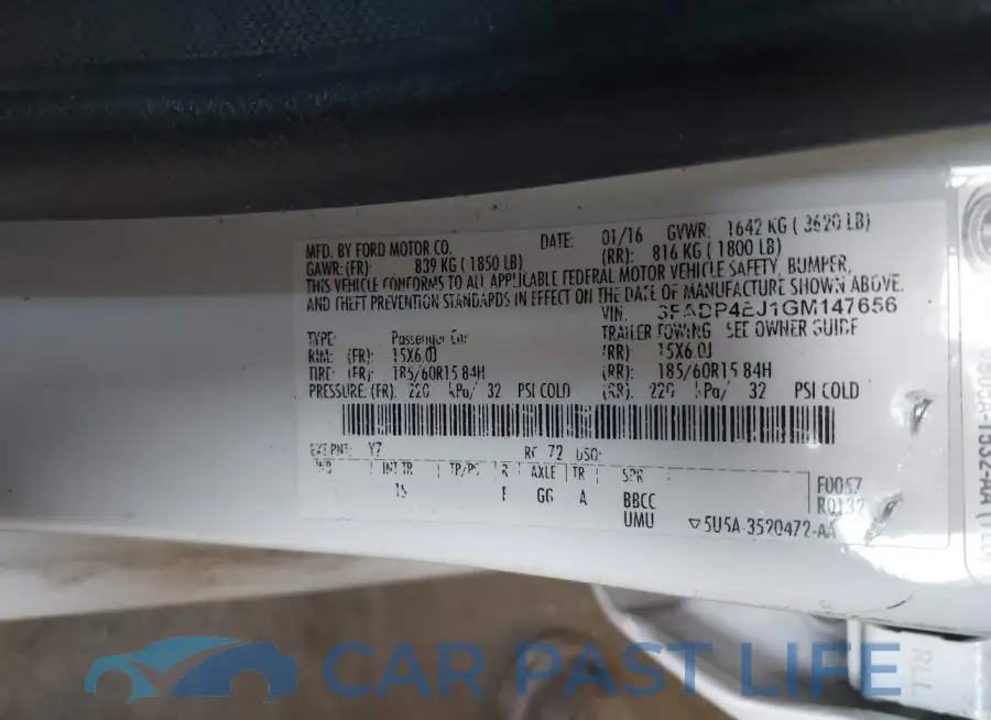 3FADP4EJ1GM147656# 9