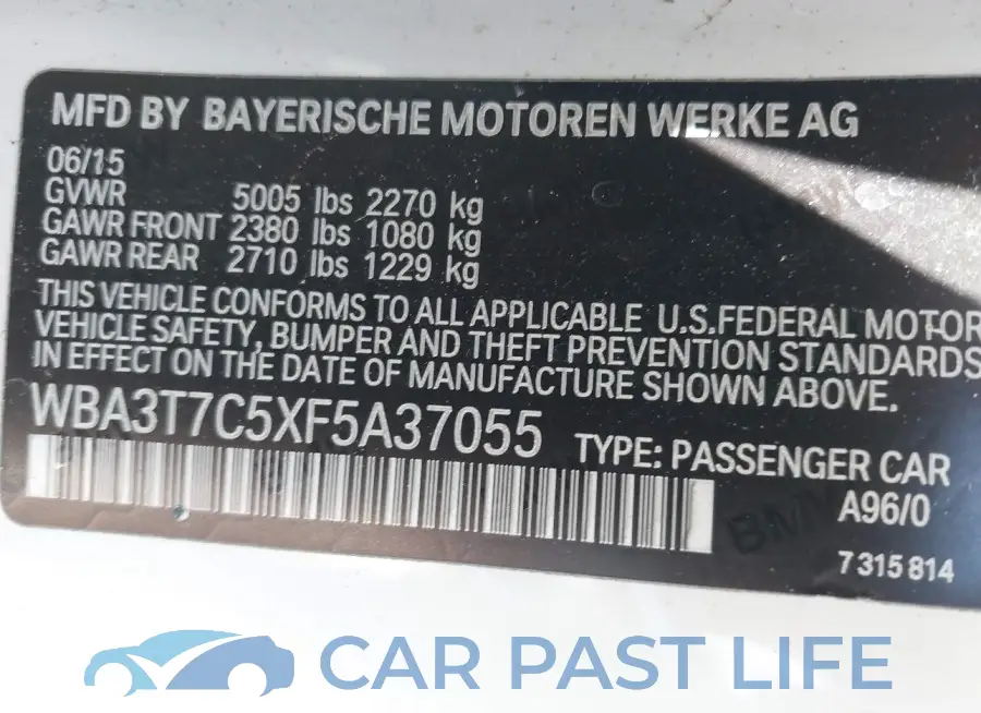 WBA3T7C5XF5A37055# 9